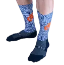 Apex Aero Socks Paire Chaussettes Aéro  Bleu Blanc Compressif